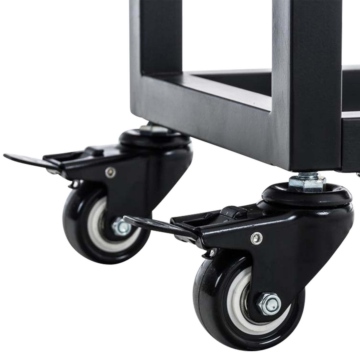 KAMINHOLZREGAL innen Metall BETTA mit Rollen 25x40x100 cm - Schwarz, Metall (40/100/25cm) - DELUKE