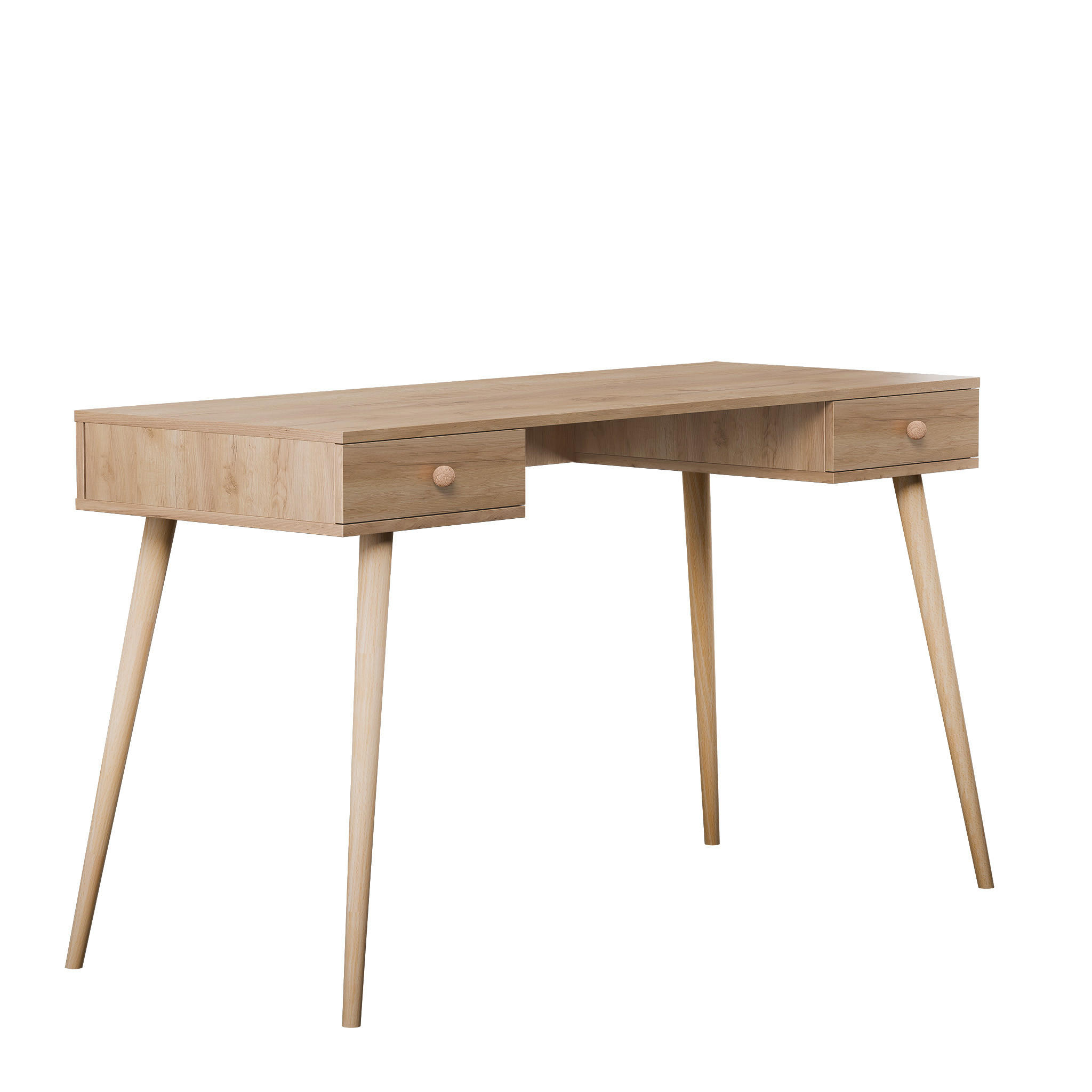 SCHREIBTISCH VALERIO 135/55/79 cm, Craft-Eiche - Eichefarben, Naturmaterialien/Holzwerkstoff (55/135/79cm) - Idohome