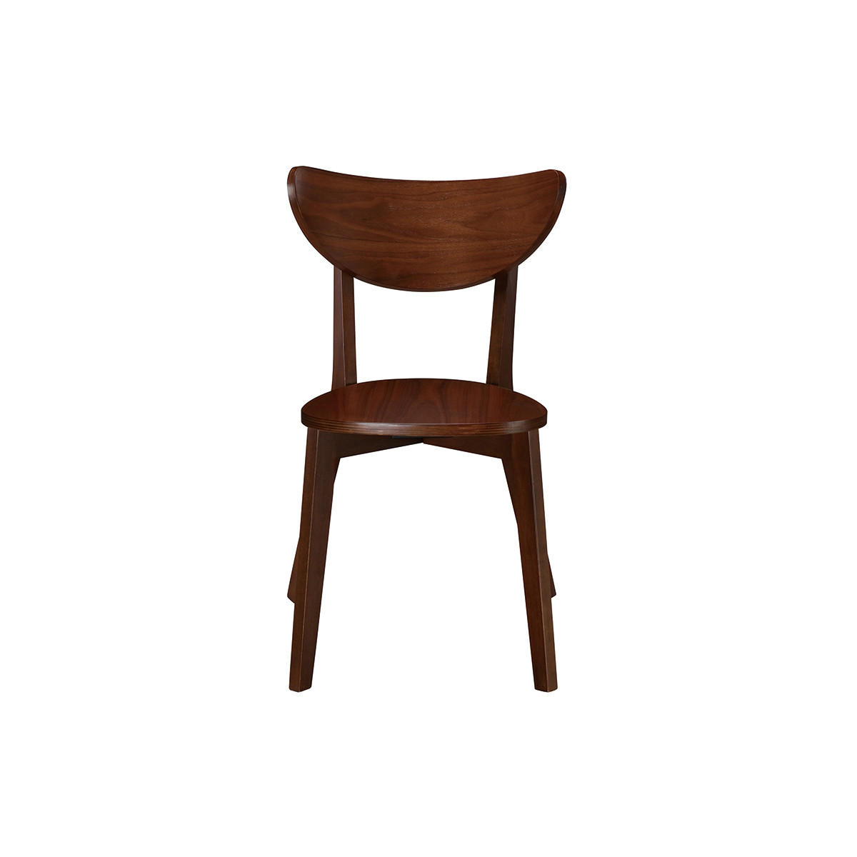 STÜHLE Design Nussbaum LEENA (2er-Set) - Walnussfarben, Holz (54.5/80/50cm) - Miliboo