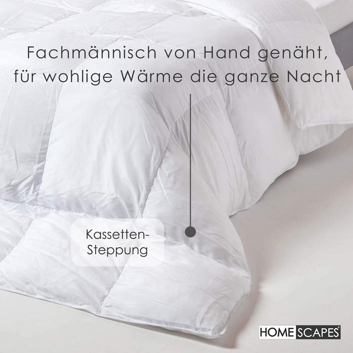 4-JAHRESZEITEN-BETTDECKE 230/220 cm, Super-Mikrofaser - Weiß, Textil (230/220cm) - Homescapes