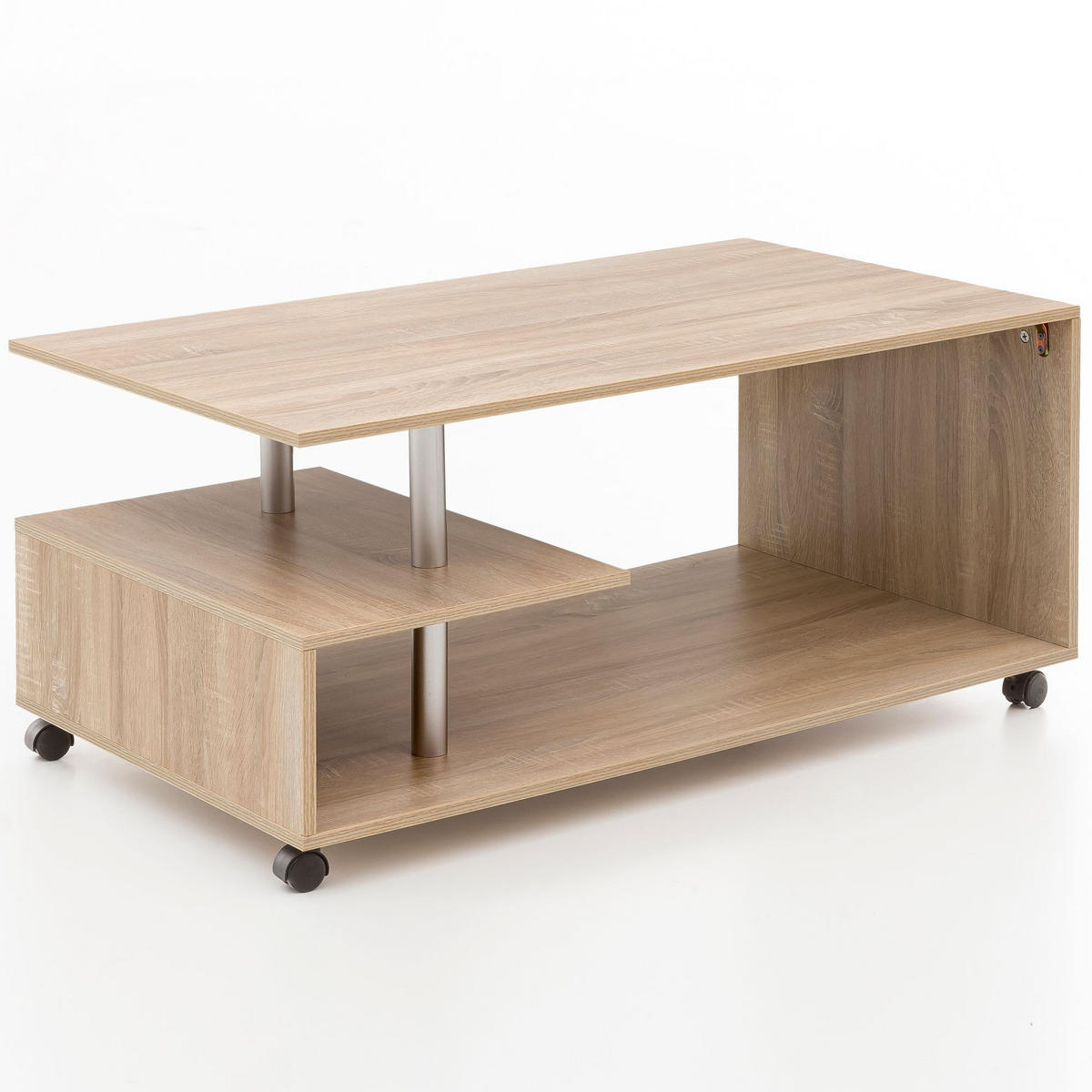 COUCHTISCH eckig BLEDORA - Sonoma Eiche, Holzwerkstoff (105/60/48.5cm) - tinkaro