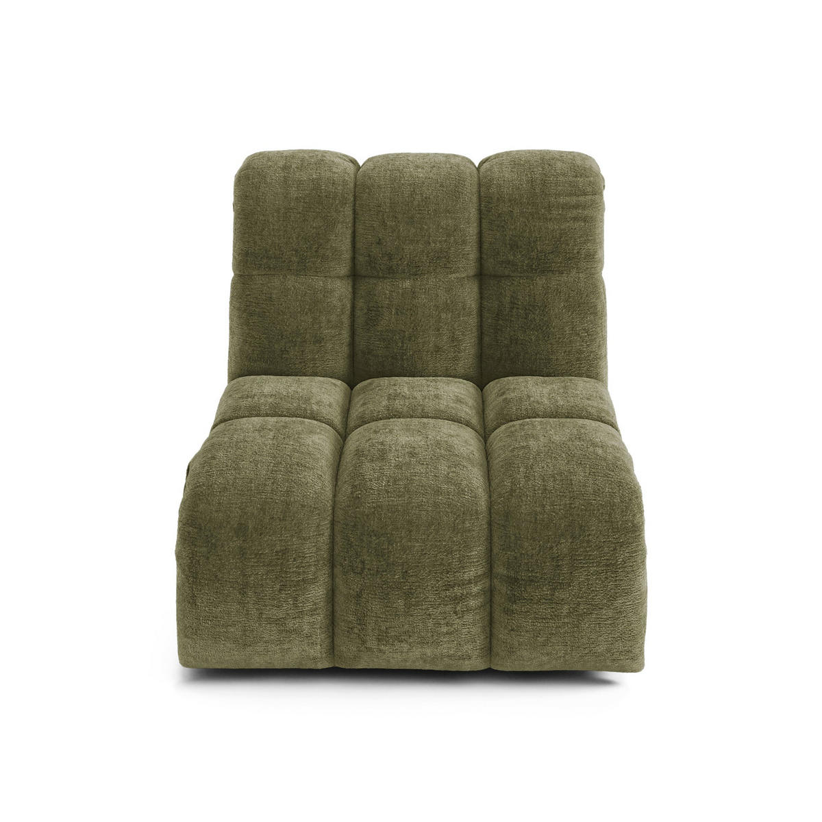 MODULARER Drehsessel SEVEN Geprägter Samt Vintage-Grün 81cm - Dunkelgrün/Grün, Textil (81/77/98cm) - Premium Interiors