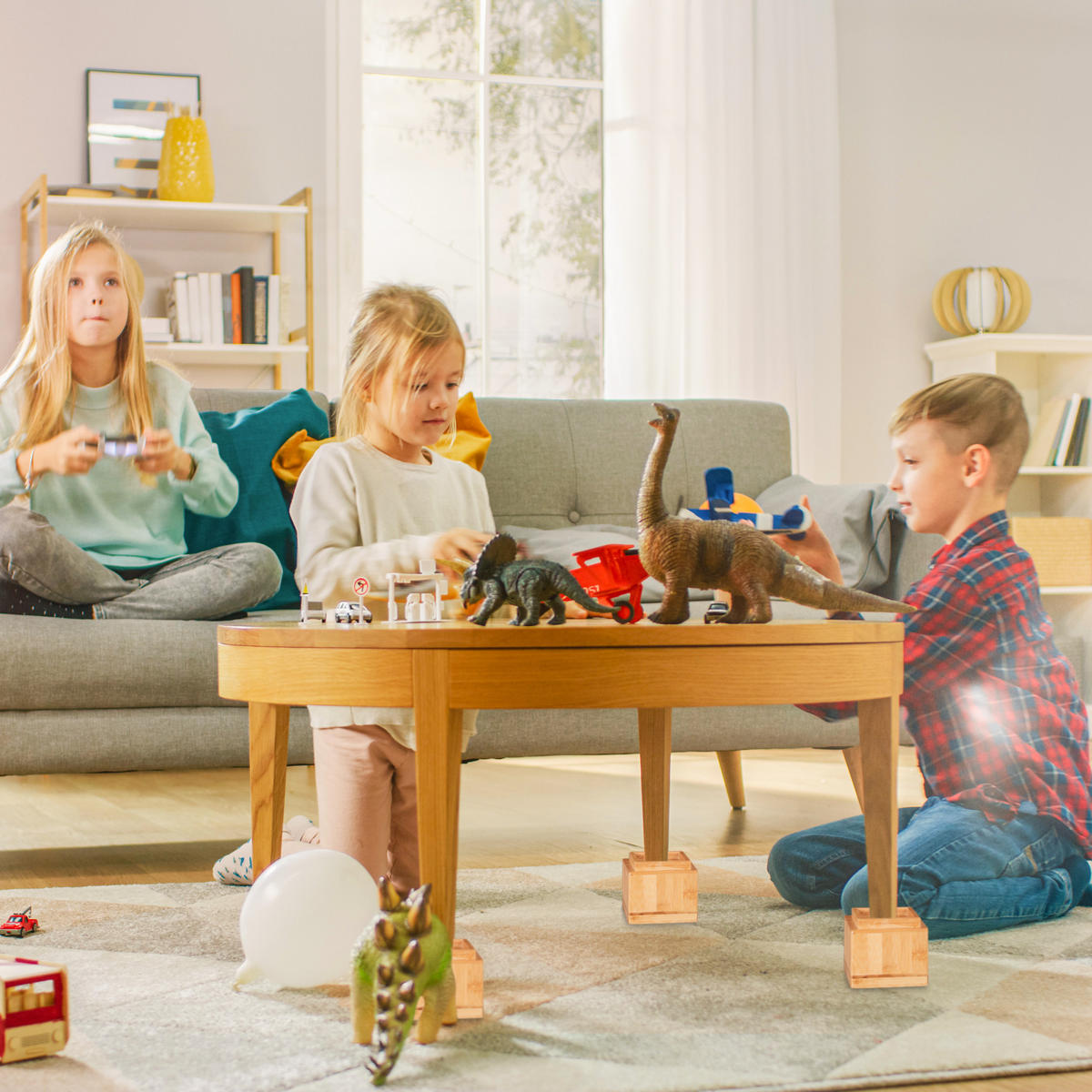 4XMÖBELERHÖHER - Schwarz, Holz (11.5/10/11.5cm) - Relaxdays