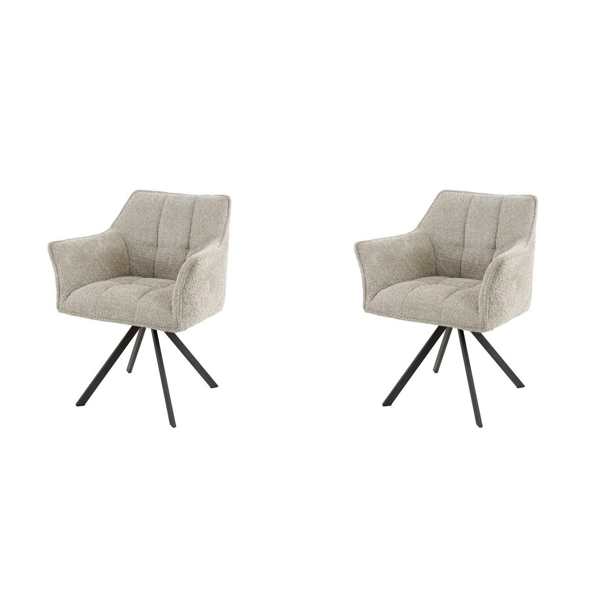 ESSZIMMERSTUHL Raster Beige 61/62/82 cm - Beige, Textil (62/82/61cm) - Hoyz Collection