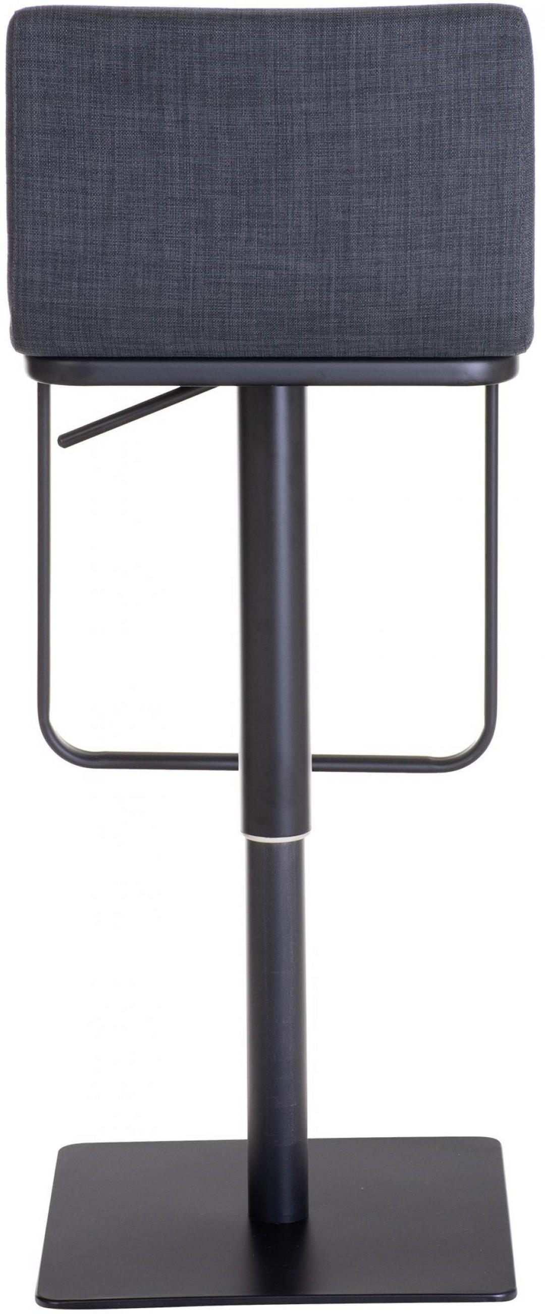 BARHOCKER Stoff Dunkelgrau - Dunkelgrau/Schwarz, Textil/Metall (41/80/46cm) - CLP
