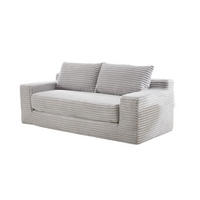 SCHLAFSOFA DE-35272 2-in-1 mit Memory-Schaum Hellgrau - Hellgrau, Textil (62/85/180cm) - ComfortXL