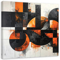 LEINWANDBILD 3D und geometrisch 50x50cm - Orange, Textil (50/50cm) - Feeby