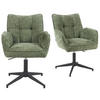 BÜROSTUHL Mika-Lea - Schwarz/Grün, Textil/Metall (59/81/66cm) - DUBI Möbel