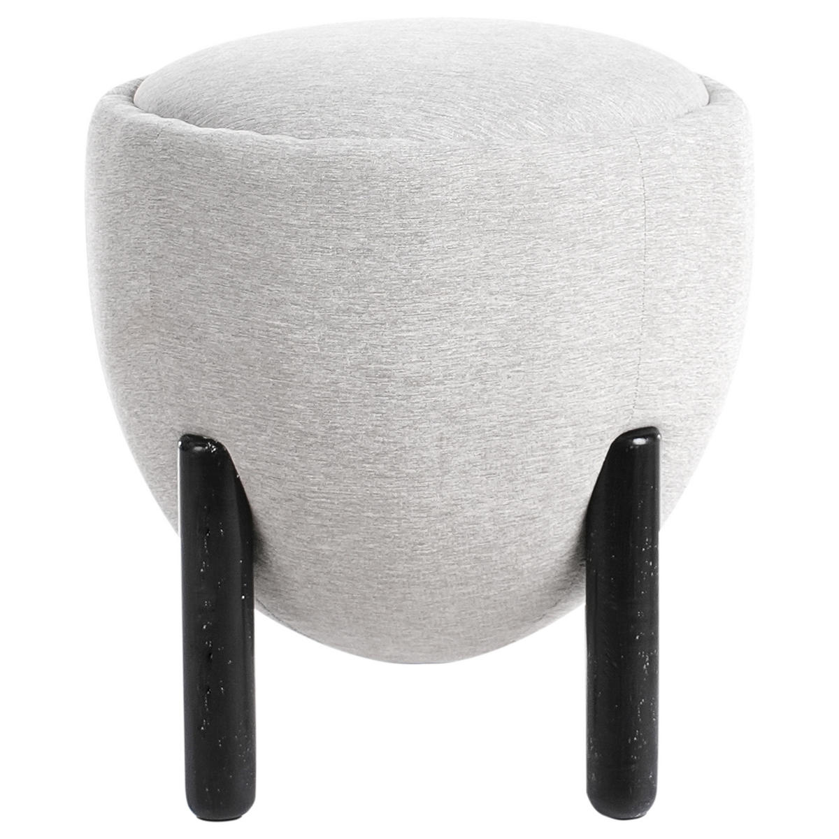 POUF Grau Archie - Schwarz/Grau, Textil (47/48/47cm) - Beliani