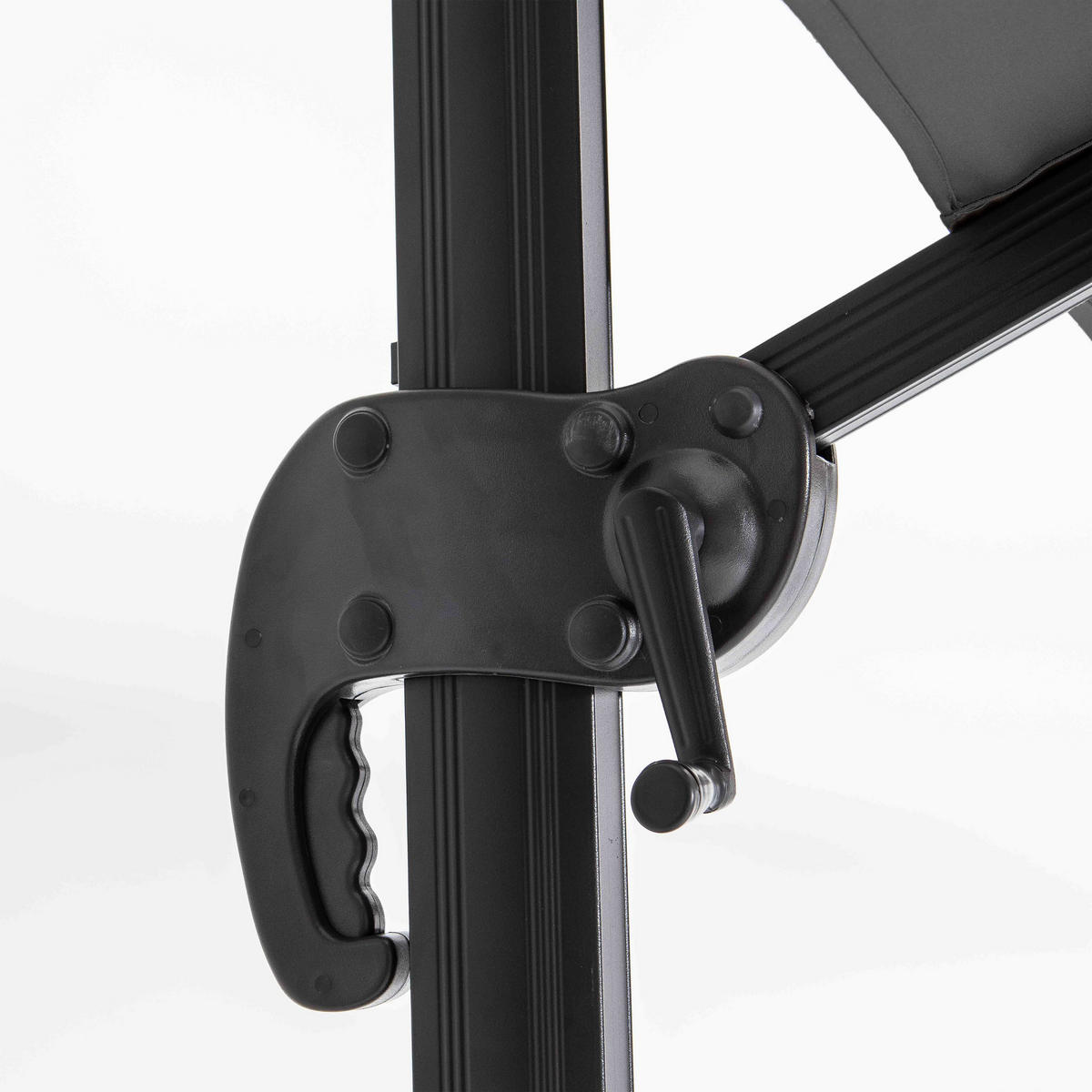 SONNENSCHIRM 2x3m mit 4 Gewichtsplatten, Grau - Grau, Metall (300/200cm) - Oviala