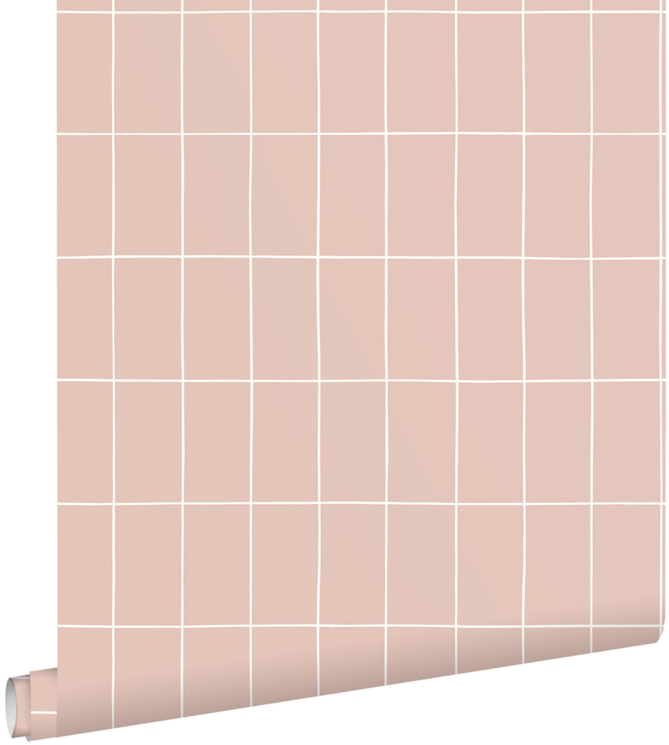 TAPETE kleine Fliesen 50 x 900 cm - Pink, Papier (50/900cm) - ESTAhome