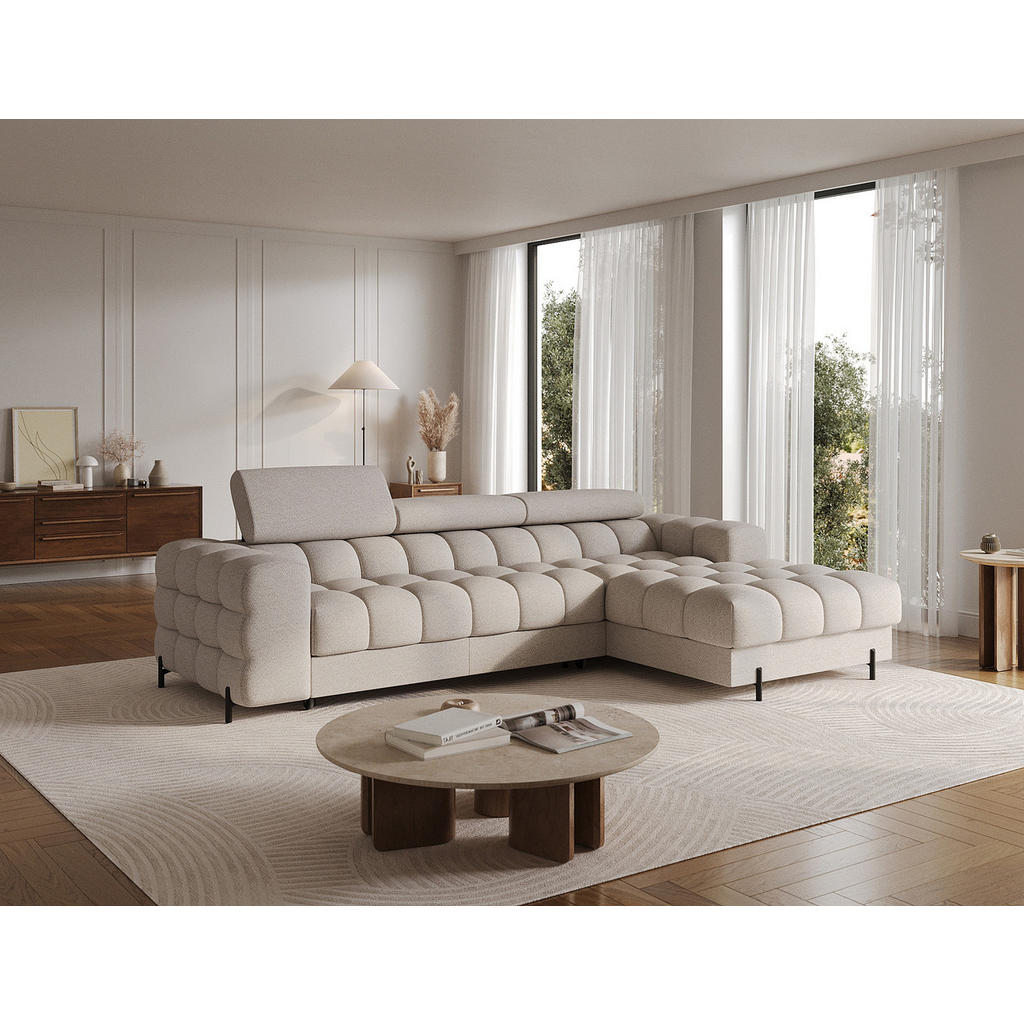 Thumbnail - Möblo Ecksofa, Beige, Holzwerkstoff, 5-Sitzer, L-Form, 285x181 cm, Wohnzimmer, Sofas & Couches, Wohnlandschaften, Ecksof...