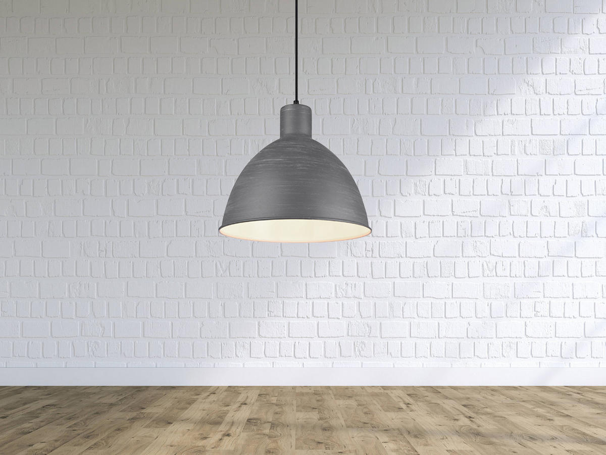 PENDELLEUCHTE, Ø30cm, Betonoptik - Grau, Metall (30/30/150cm) - meineWunschleuchte