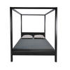 HIMMELBETT ROMANCE / Bett 160x200 - Schwarz - Schwarz, Holzwerkstoff (160/200cm) - Weber Industries