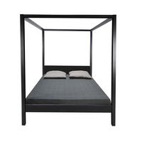 HIMMELBETT ROMANCE / Bett 160x200 - Schwarz - Schwarz, Holzwerkstoff (160/200cm) - Weber Industries