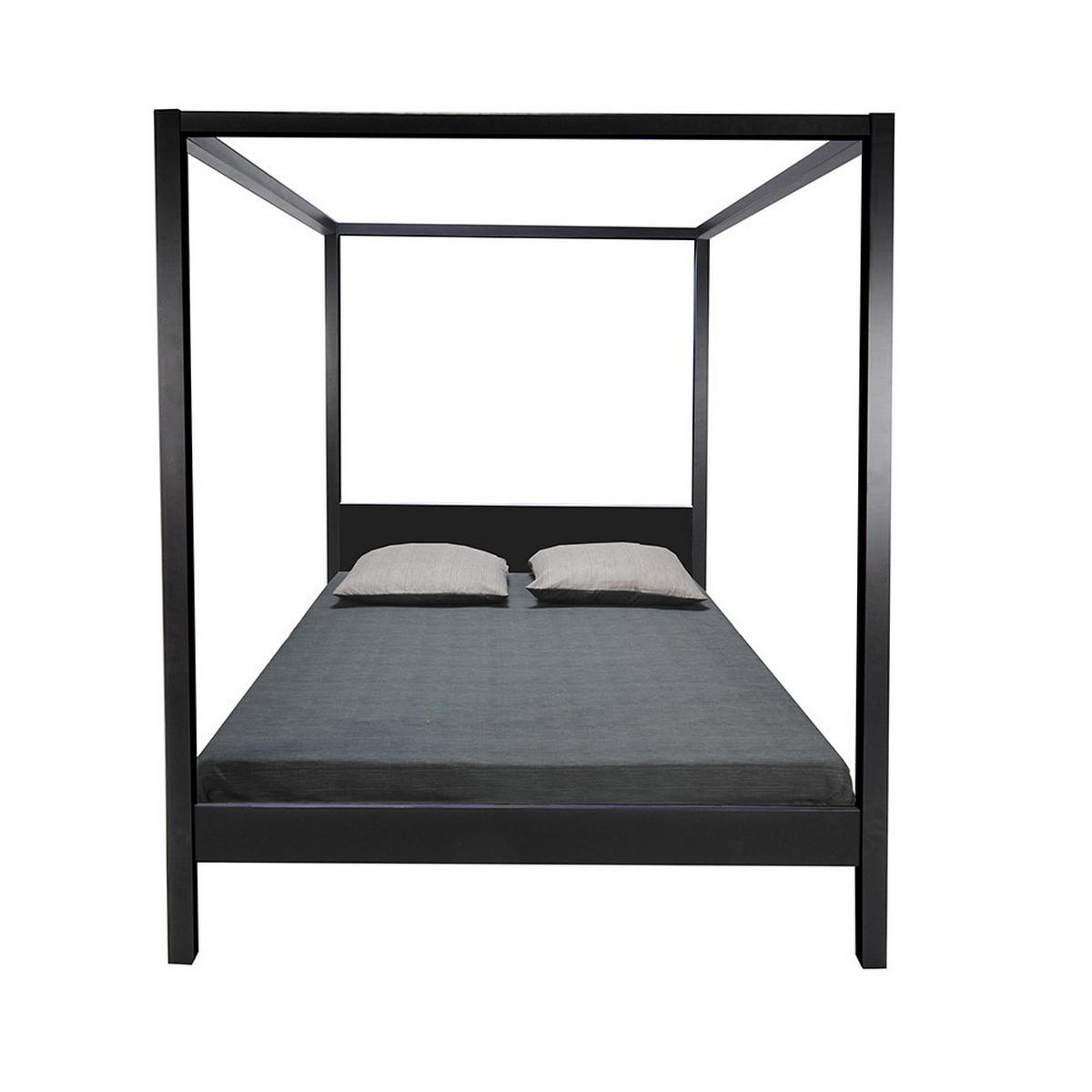 HIMMELBETT ROMANCE / Bett 160x200 - Schwarz - Schwarz, Holzwerkstoff (160/200cm) - Weber Industries