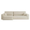 ECKSOFA Mit Schlaffunktion Und Bettkasten, Eckcouch BEST XL Stoff Quelle Ecru Links - Ecru/Schwarz, Holz/Kunststoff (142/274cm) - Kaiser Möbel