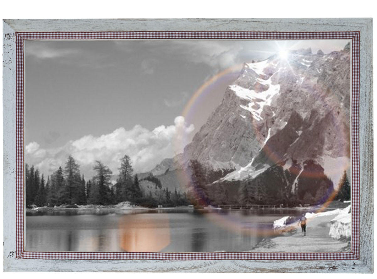 BILDERRAHMEN SHABBY-LOOK rechteckig Kiefer Weiß Dekor - Weiß, Holz (36/26/1cm) - MCW