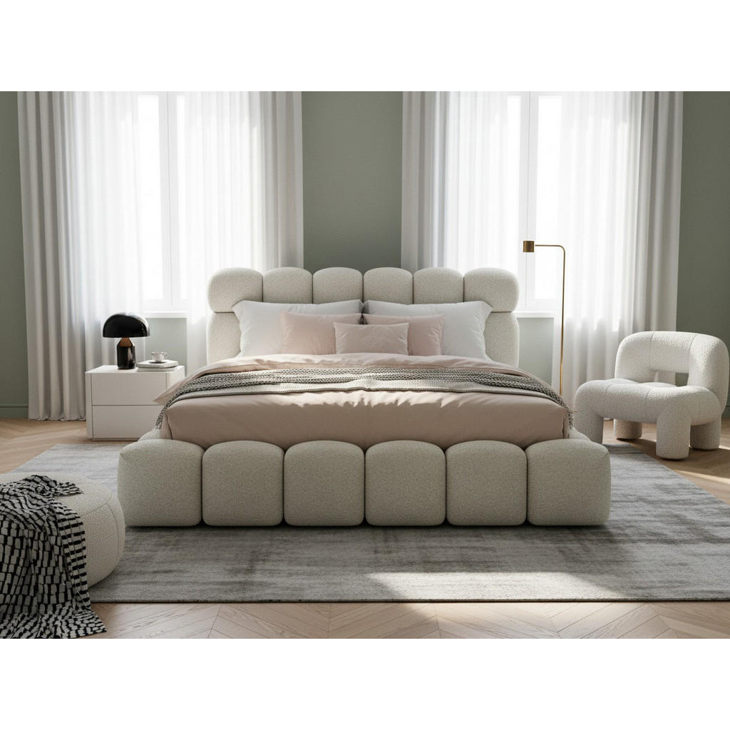 Thumbnail - wonello Polsterbett, Beige, Textil, 140x200 cm, Schlafzimmer, Betten, Polsterbetten