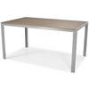 GARTENTISCH Bosano Braun, mit Silber Beine - Silberfarben/Braun, Holzwerkstoff (150/90/74cm) - Bettso