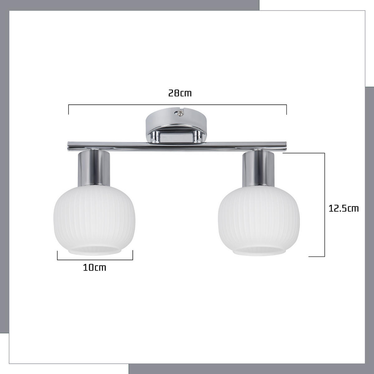 STRAHLER Fawcett 28/10/16.5 cm - Weiß, Metall (28/10/16.5cm) - Nettlife