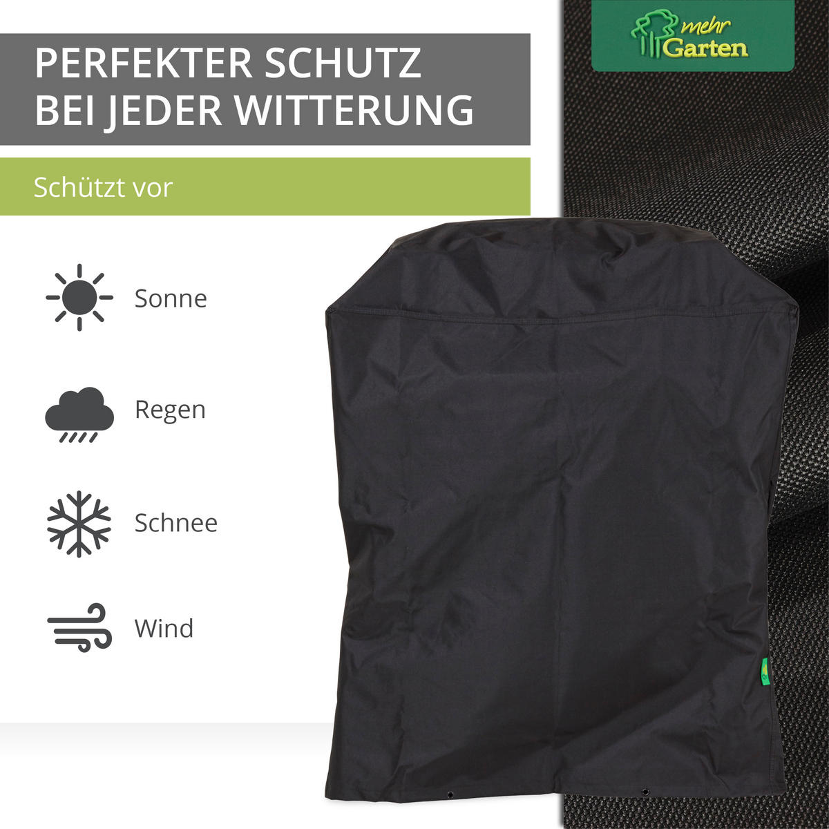 SCHUTZHÜLLE für Gasgrill Rechteckig SHP-30084 - Schwarz, Kunststoff (76/109/66cm) - mehr Garten