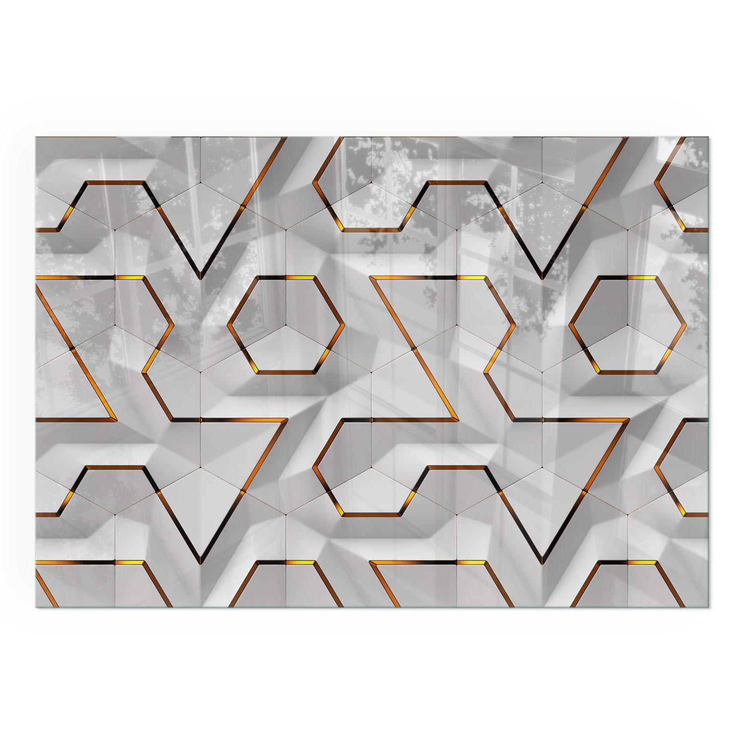 GLASPLATTE für Kamin 100x70 cm - Weiß, Glas (100/70/0.4cm) - TULUP