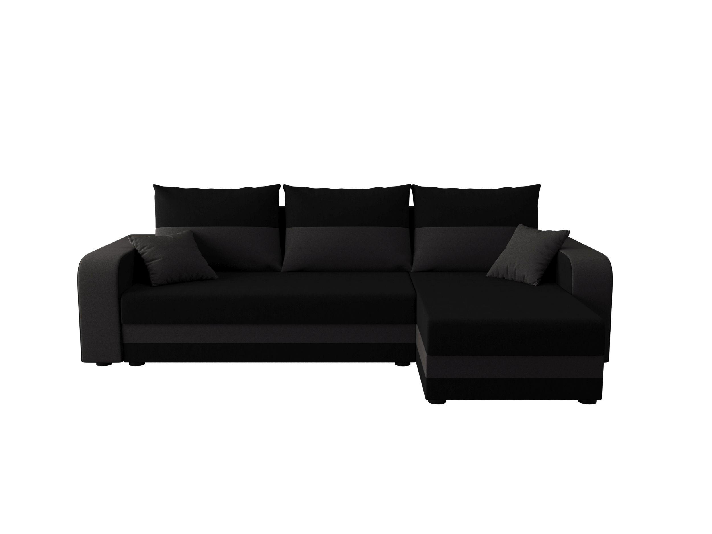 ECKSOFA HEWLET L BIS Sawana 14+05 Rechts mit Schlaffunktion - Dunkelgrau, Textil (240/140cm) - Bedante