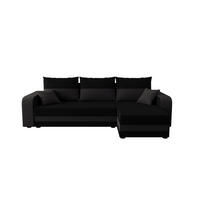 ECKSOFA HEWLET L BIS Sawana 14+05 Rechts mit Schlaffunktion - Dunkelgrau, Textil (240/140cm) - Bedante