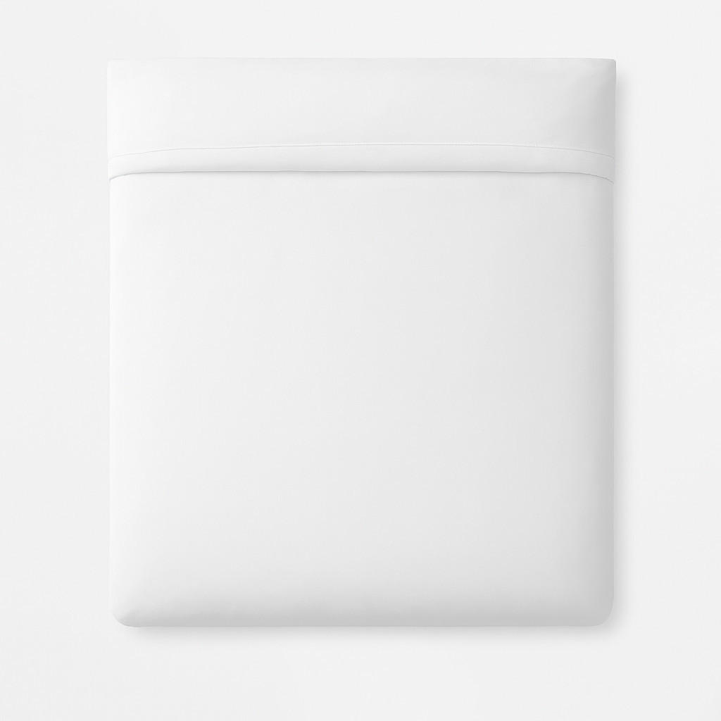 BETTBEZUG 200x200 Weiß aus Baumwollsatin – 100 % Baumwolle, mercerisiert, glänzend & atmungsaktiv - Weiß, Textil (200/200cm) - Letti Moderni