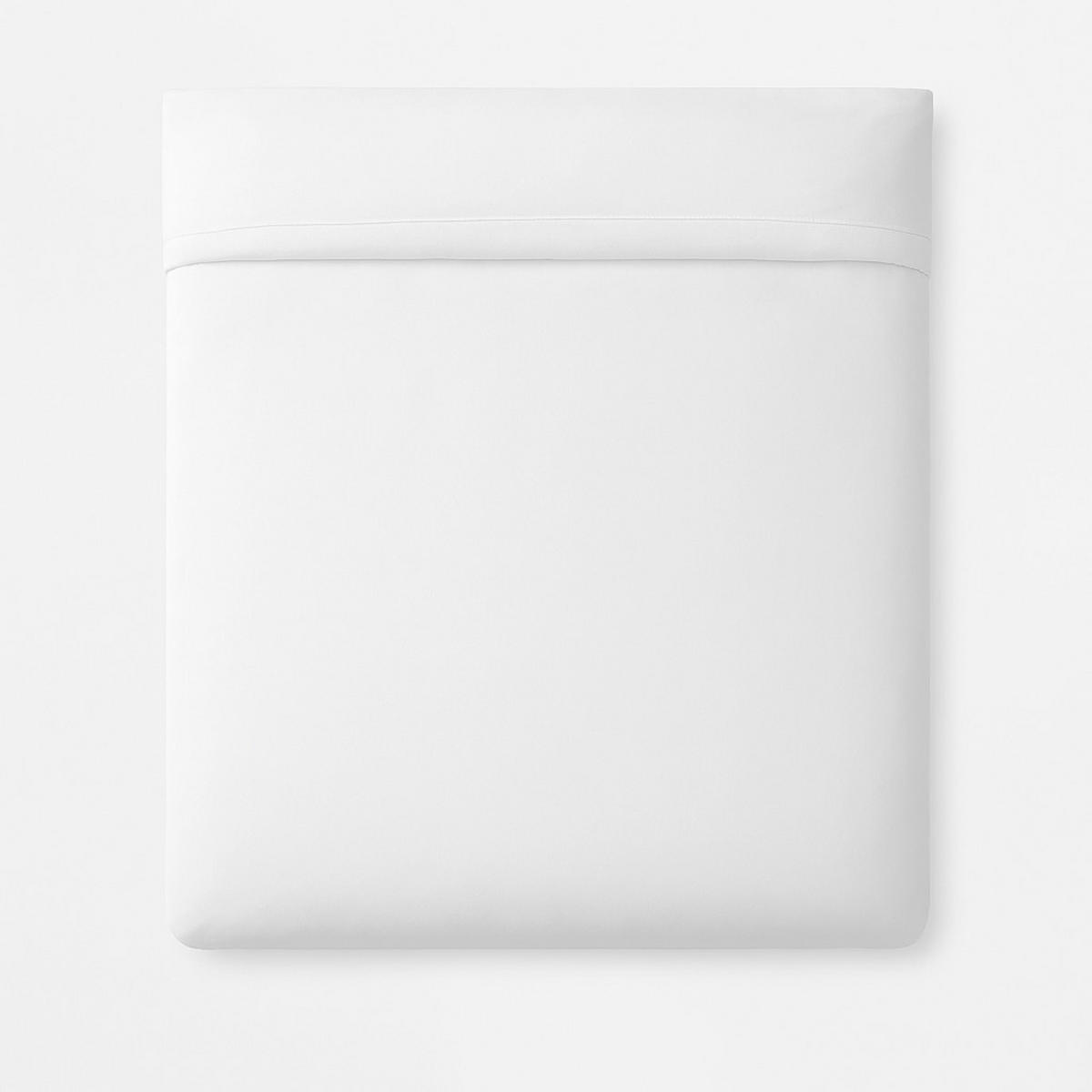 BETTBEZUG 200x200 Weiß aus Baumwollsatin – 100 % Baumwolle, mercerisiert, glänzend & atmungsaktiv - Weiß, Textil (200/200cm) - Letti Moderni