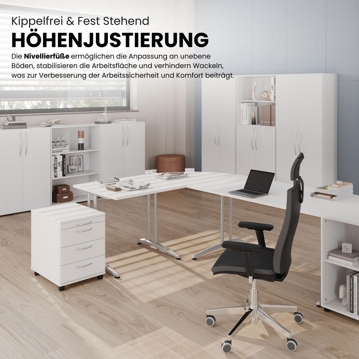 SCHREIBTISCH Serie-B 80/180/72 cm in Eichefarben - Eichefarben, Holzwerkstoff (80/180/72cm) - bümö