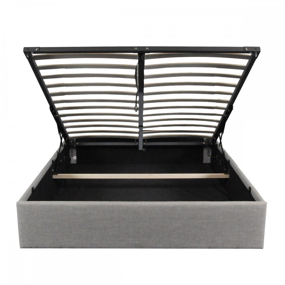 BETT mit bettkasten GENOA 160x200 cm - Dunkelgrau - Dunkelgrau, Holz/Holzwerkstoff (160/200cm) - Weber Industries