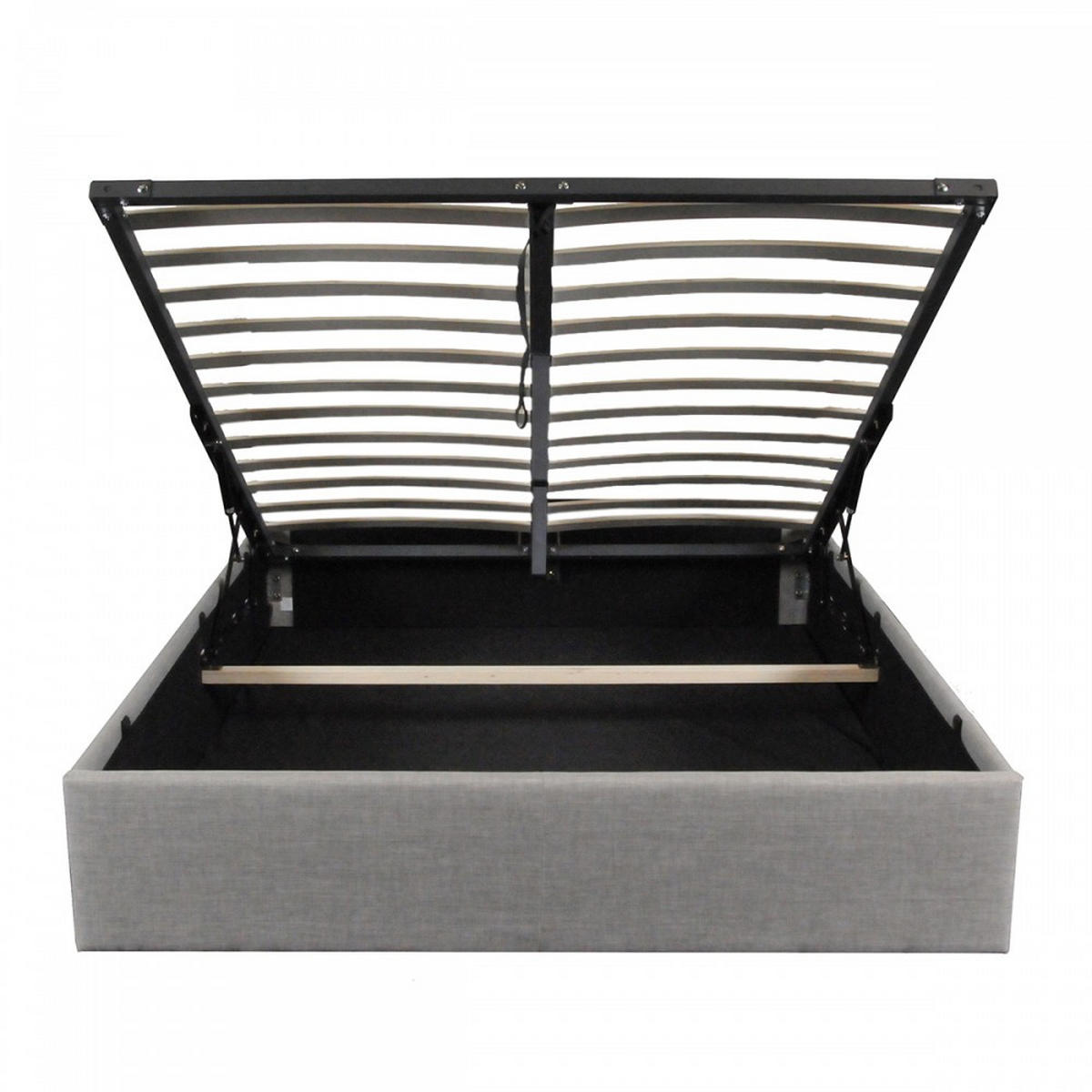 BETT mit bettkasten GENOA 160x200 cm - Dunkelgrau - Dunkelgrau, Holz/Holzwerkstoff (160/200cm) - Weber Industries