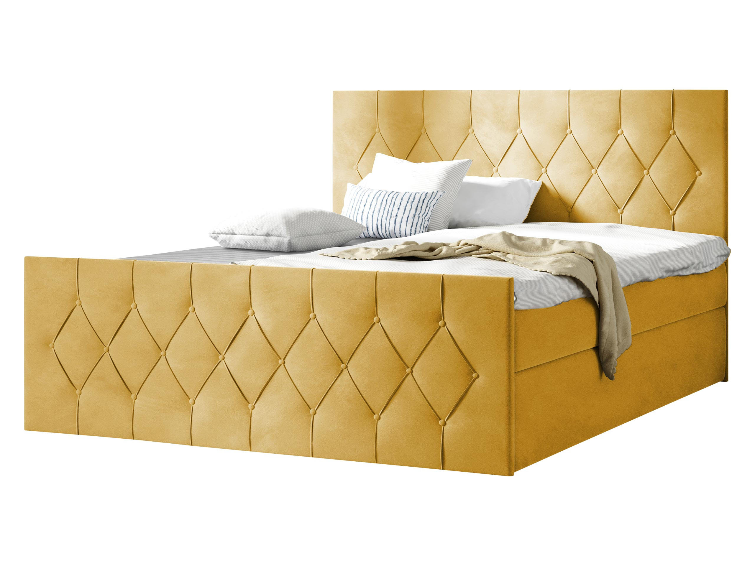BOXBETT Sky Lux - Gelb, Holz (160/200cm) - MIRJAN24