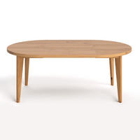 TISCH Ausziehbar Luna aus massivem Eichenholz 120 cm + Tischverlängerungen 2x45 cm - Eichefarben/Braun, Holz (120/120/75cm) - Danzz