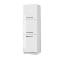 HERDUMBAUSCHRANK Fame-Line Weiß Hochglanz 60 cm - Weiß Hochglanz/Weiß, Holzwerkstoff (60/206.8/58cm) - Vicco