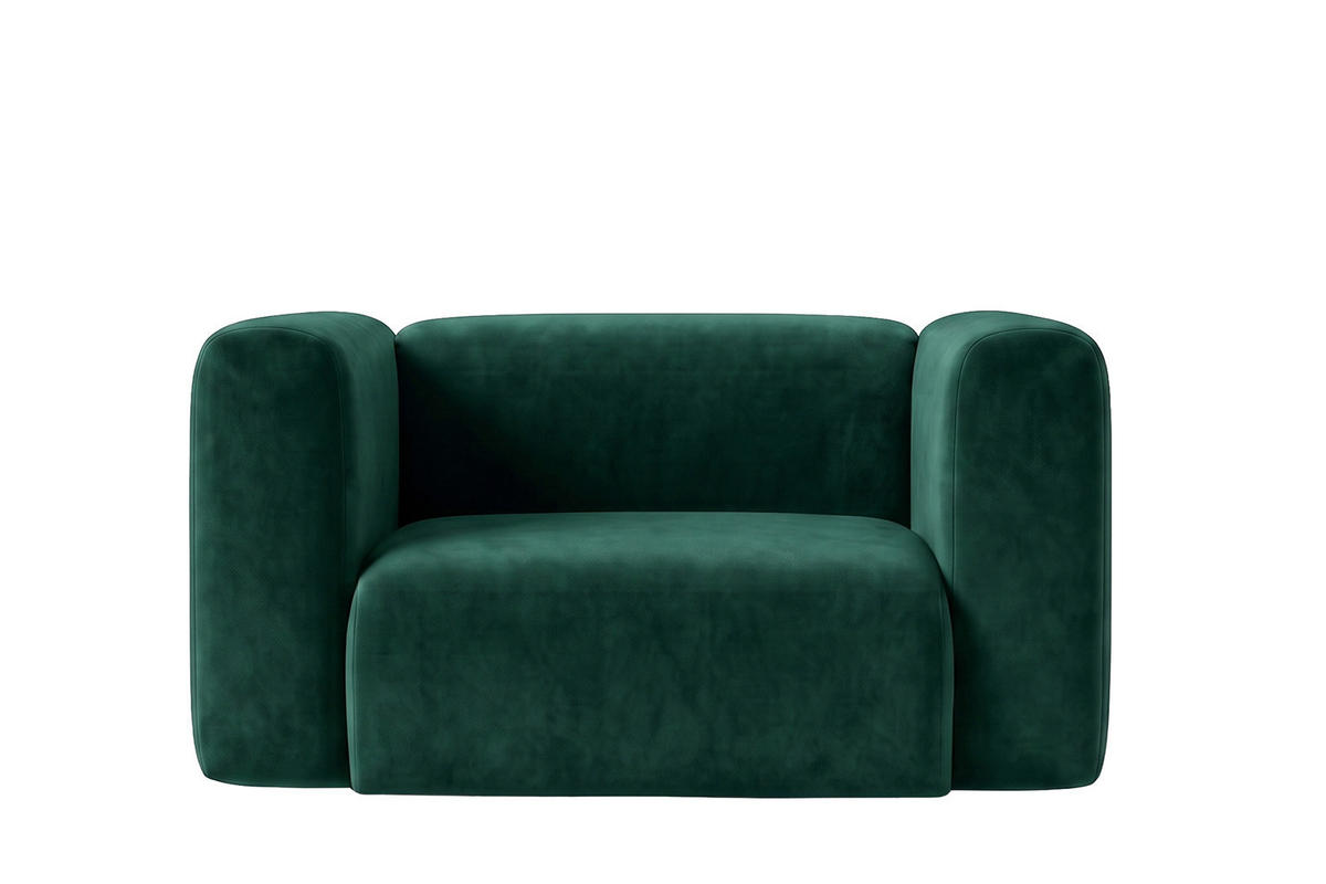 WOHNZIMMERSESSEL Aus Velvet-Stoff Bluvel, Grün, GRETA - Grün, Holz (137/70/89cm) - Kaiser Möbel
