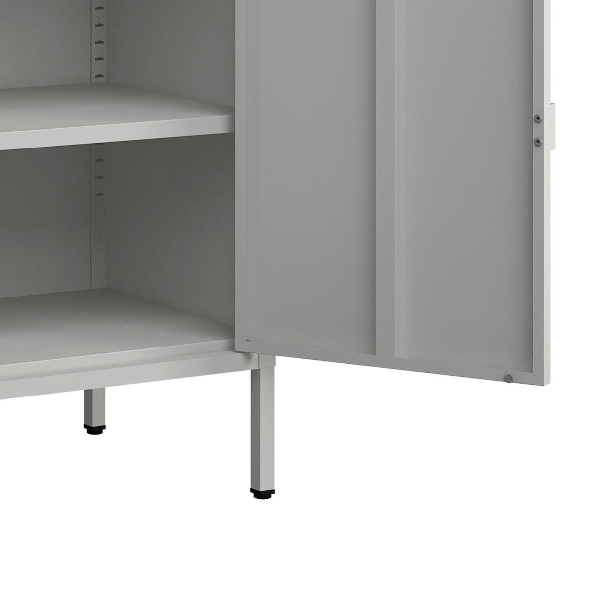 AKTENSCHRANK Hailuoto - Hellgrau, Metall (80/75/40cm) - [en.casa]