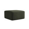 POUF Strukturstoff Grün - Schwarz/Olivgrün, Holzwerkstoff/Kunststoff (75/37/75cm) - Makamii