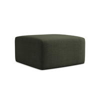 POUF Strukturstoff Grün - Schwarz/Olivgrün, Holzwerkstoff/Kunststoff (75/37/75cm) - Makamii