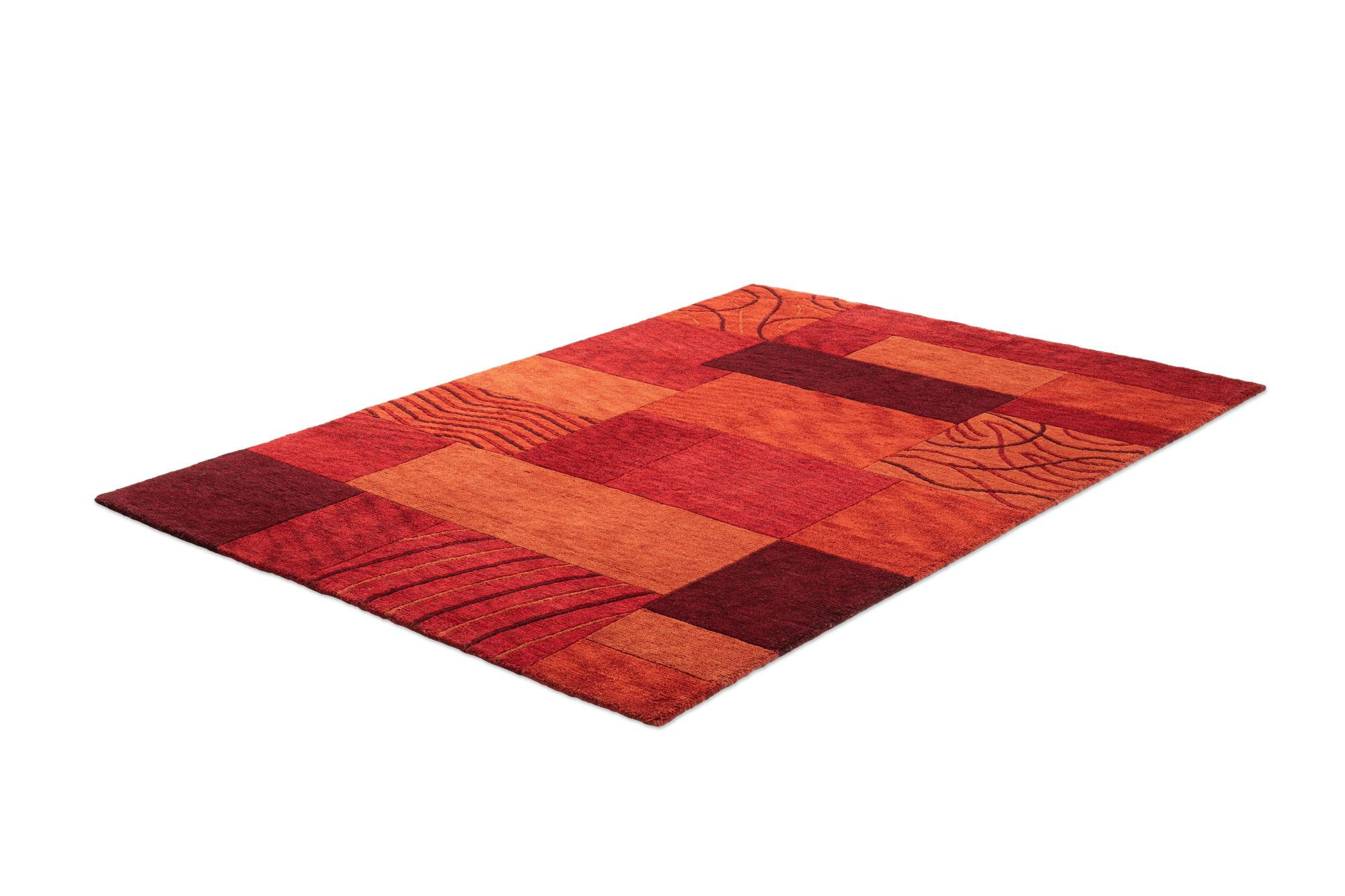 HANDTUFTTEPPICH Royal Domas 60x90 cm - Rot, Textil (60/90cm) - THEKO
