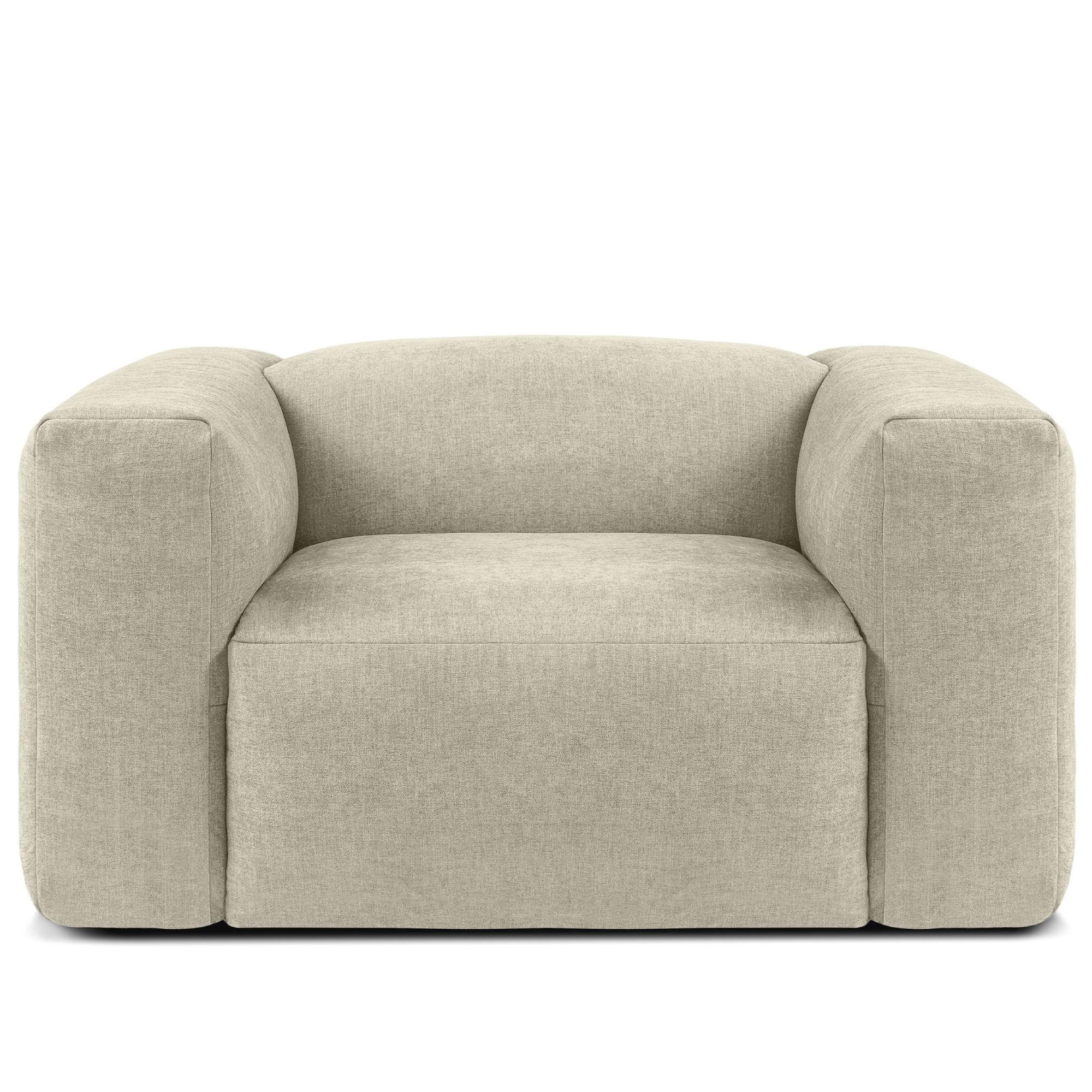 SESSEL BUFFO , Ecru - Ecru, Textil (130/73/96cm) - KONSIMO®