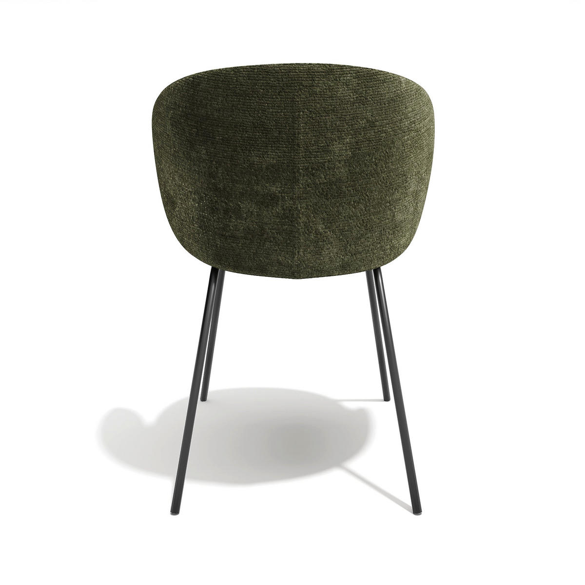 ESSZIMMERSTUHL Texturierter Samt Khakigrün 53.5cm - Grün, Textil (53.5/75/54cm) - Sia Home