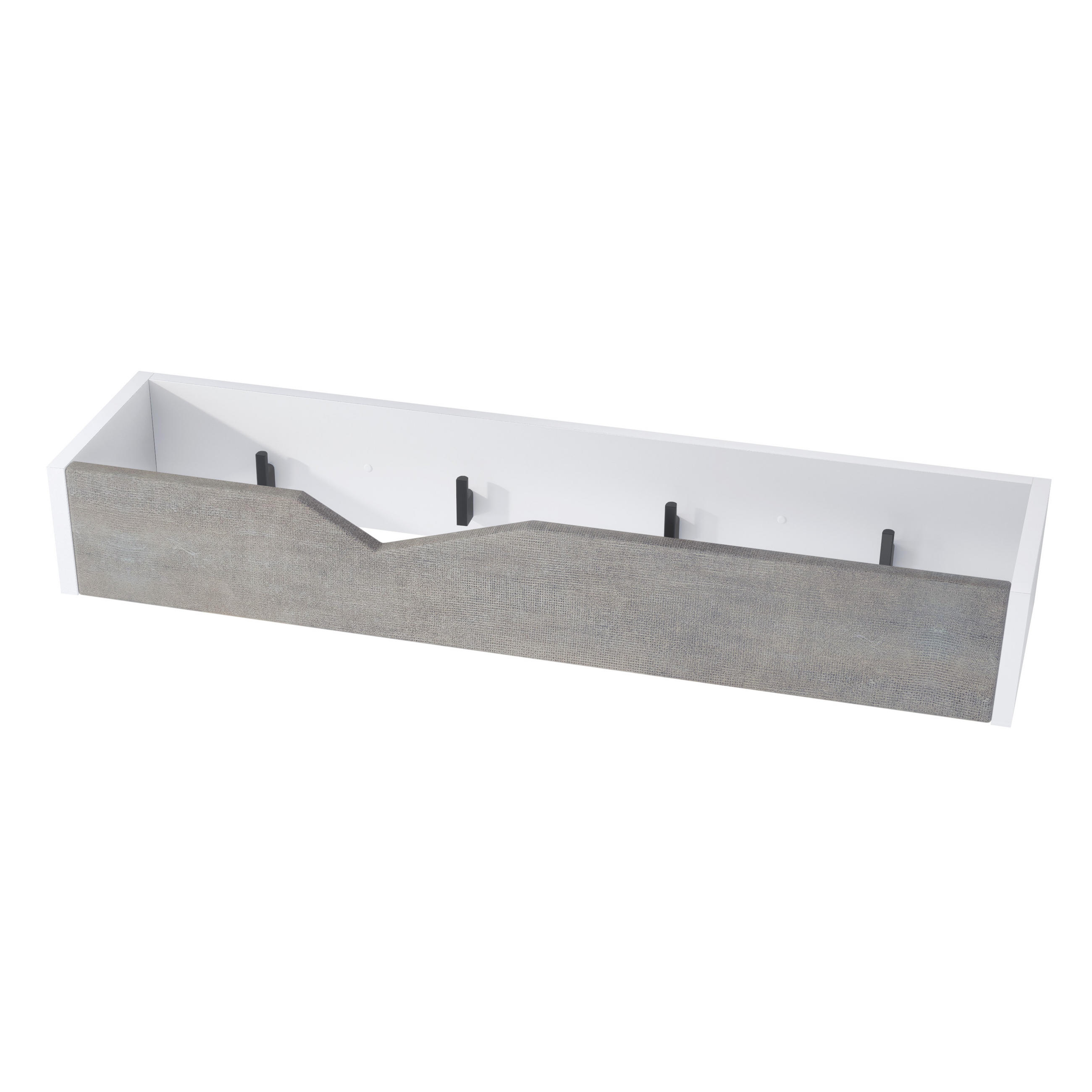 GARDEROBENPANEEL Kolmio Braun meliert - Graubraun, Holzwerkstoff (83.5/12.5/21cm) - Vladon