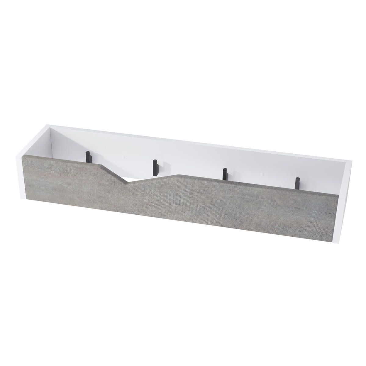 GARDEROBENPANEEL Kolmio Braun meliert - Graubraun, Holzwerkstoff (83.5/12.5/21cm) - Vladon