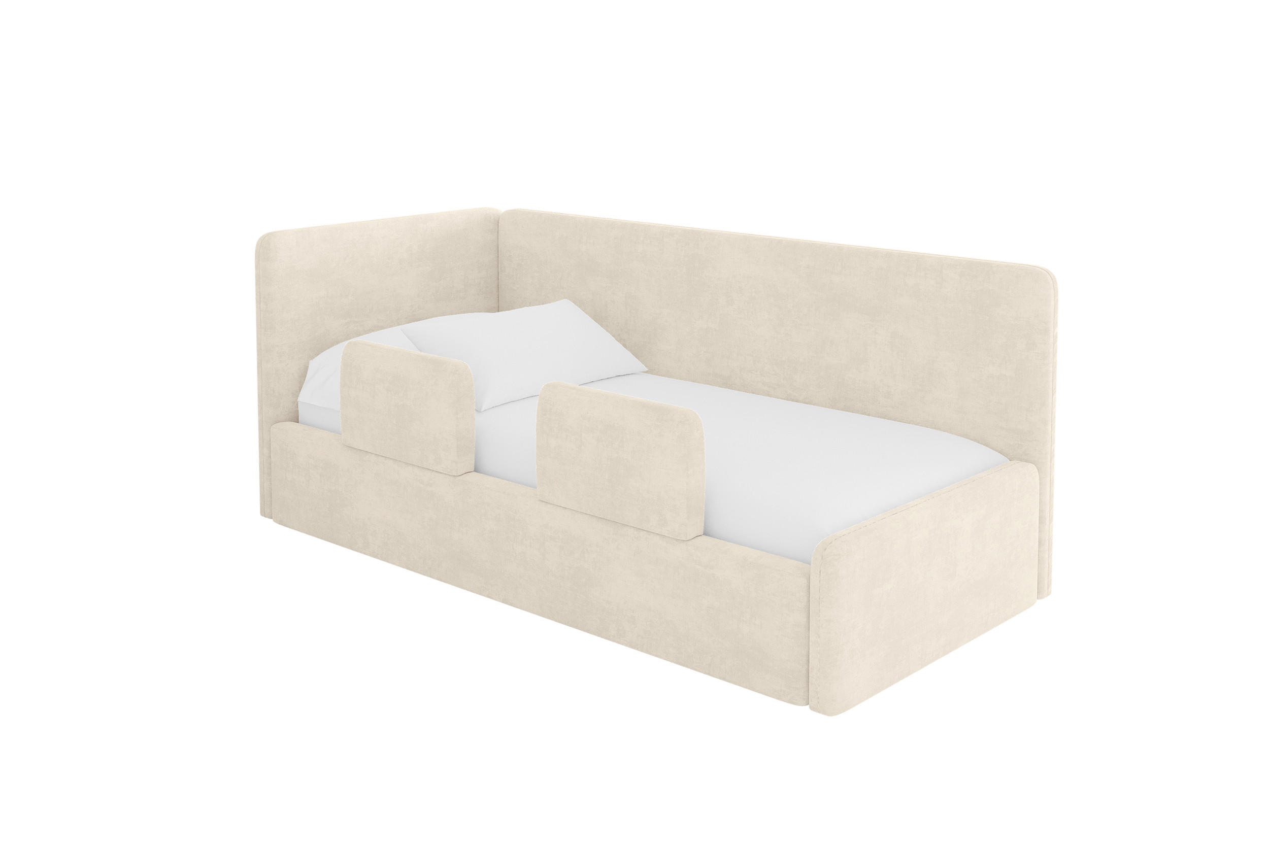 ALTDECOR JEDNOLŮŽKOVÁ POSTEL pro mládež s úložným prostorem, vpravo - NORY 90x200 béžová