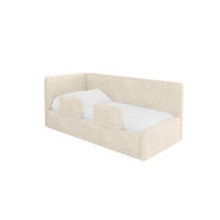EINZELLBETT Jugendbett mit Bettkasten, Rechts - NORY 100x200 Beige - Naturfarben, Holzwerkstoff/Textil (100/200cm) - ALTDECOR