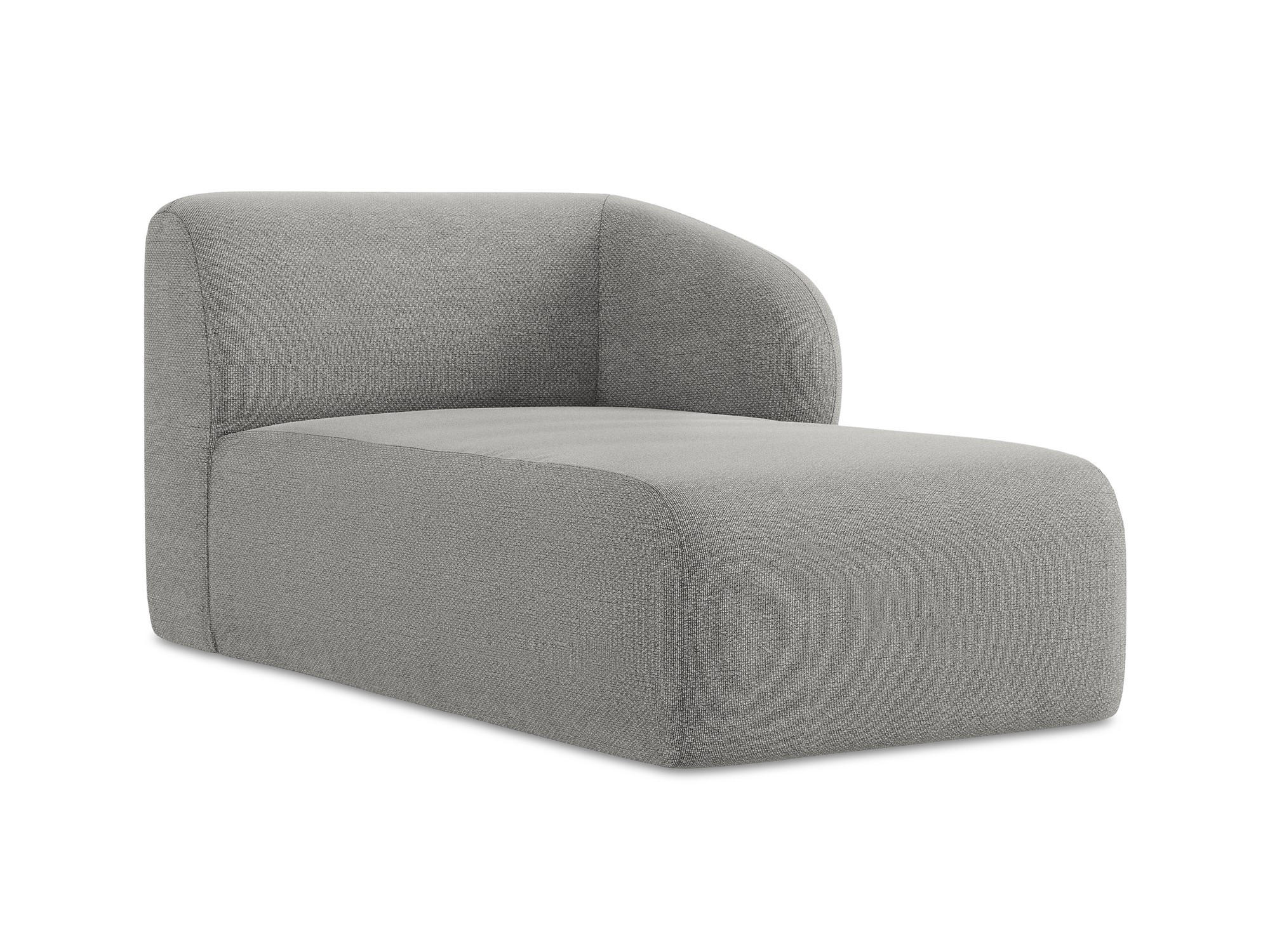 SOFAELEMENT Rechts Bouclé Stoff Grau - Hellgrau/Schwarz, Holzwerkstoff/Kunststoff (91/75/166cm) - Makamii