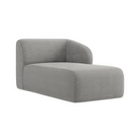 SOFAELEMENT Rechts Bouclé Stoff Grau - Hellgrau/Schwarz, Holzwerkstoff/Kunststoff (91/75/166cm) - Makamii